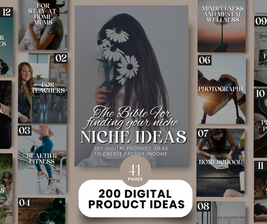 200 Digital Product Ideas | How to Find Your Niche